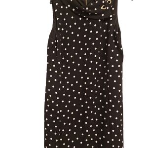 Alexis Marie Size 10 Black & White Polka Dot Dress